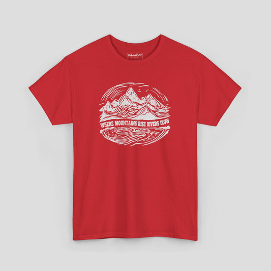 Graphic Tee - "Where Mountains Rise" Nature Design